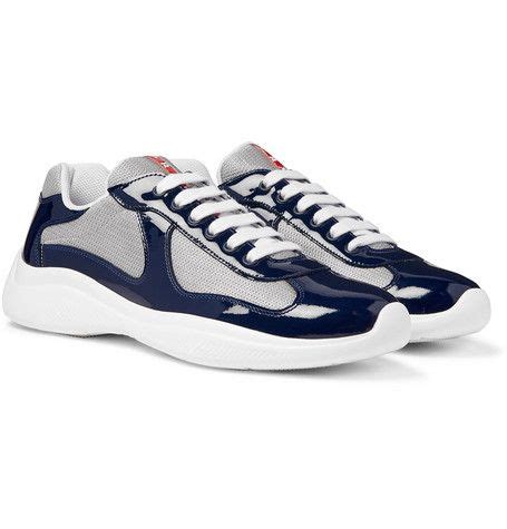 navy blue prada sneakers.